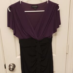 Enfocus Studio Purple and Black Women's Dress